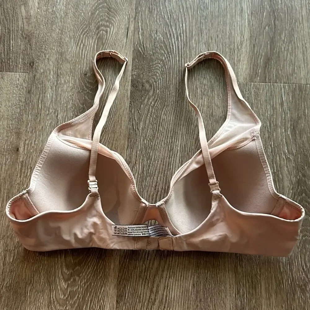 Victoria's Secret Mesh Trim Demi Bra Nude 36B Lightly‎ Lined
